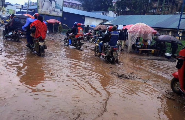 Bukavu : À chaque tombé de pluie, la route place de l’indépendance-industrielle devient méconnaissable