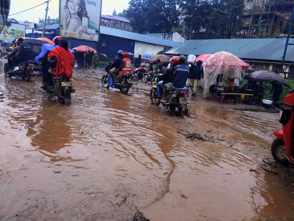 Bukavu : À chaque tombé de pluie, la route place de l’indépendance-industrielle devient méconnaissable